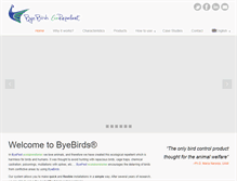 Tablet Screenshot of byebirds.com